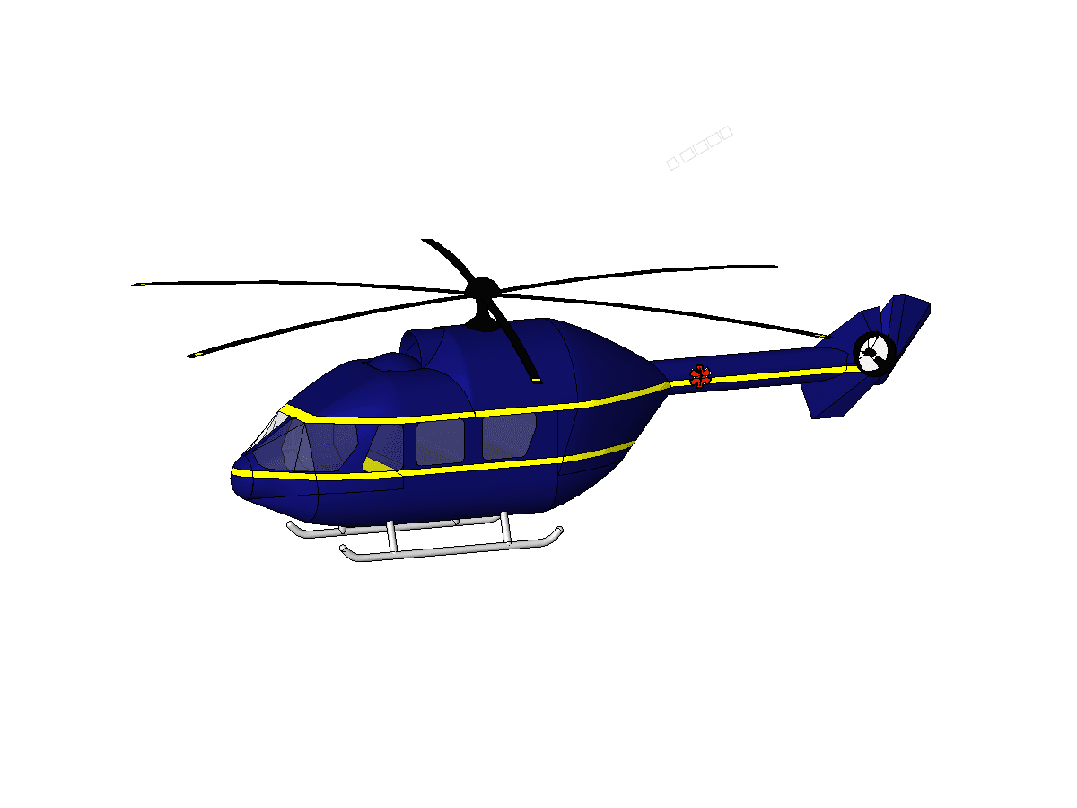Life Flight Helicopter — Revit Family
