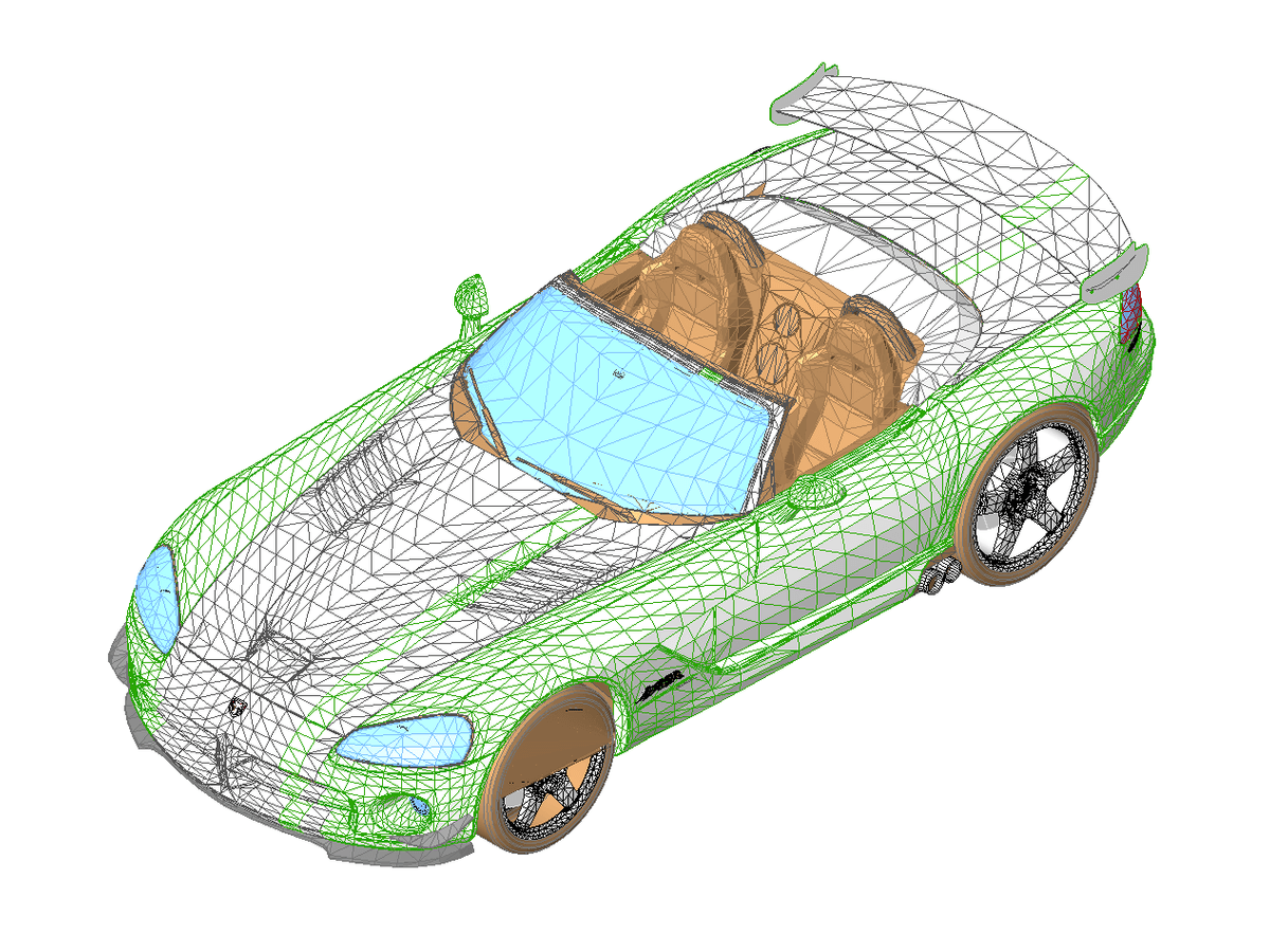 ACR Dodge Viper Convertible Car Automobile Vehicle — Revit Family