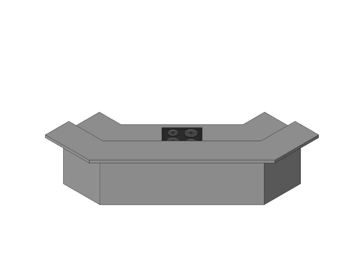 Kitchen Island 45 Degree With Stove — Kitchen Unit Revit Family