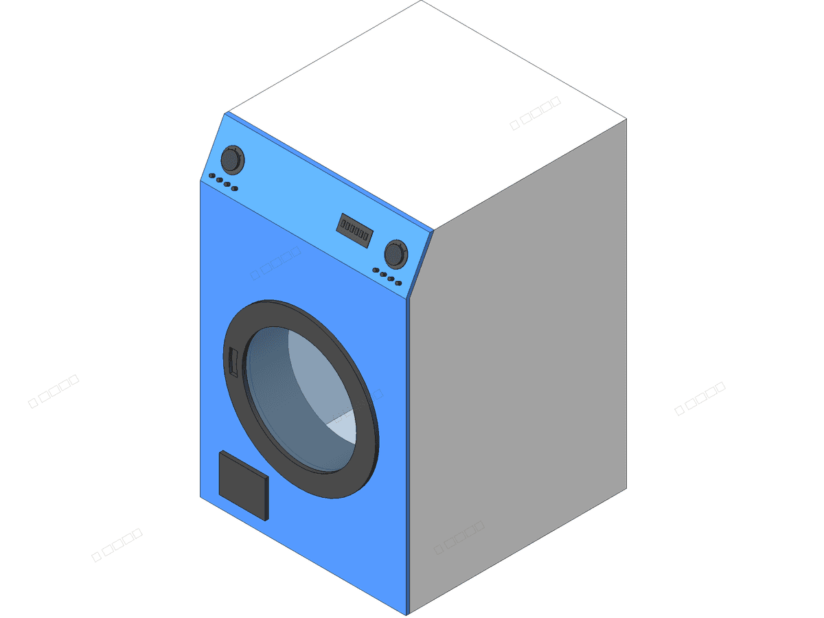 Bimbandit.com 289 Washing Machine — Revit Family