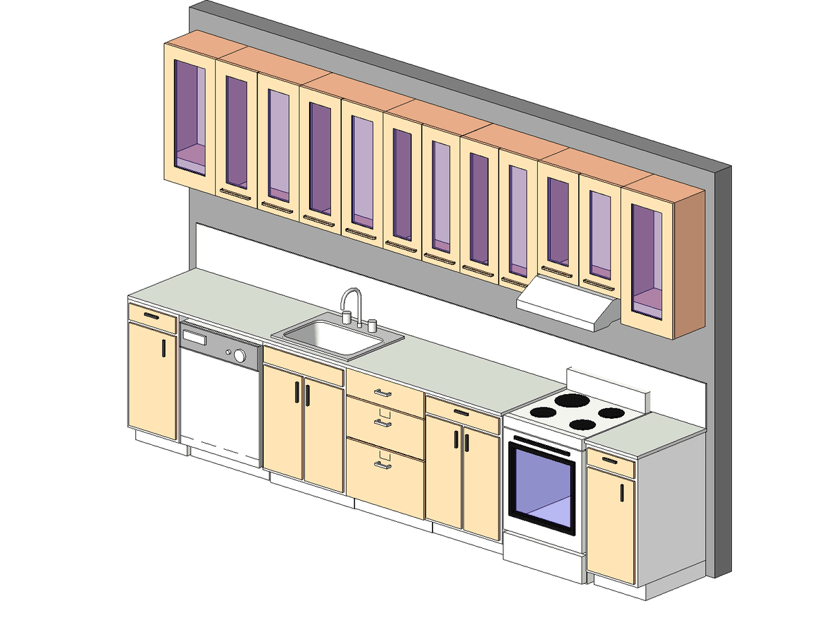 Kitchen 5847.0001 — Kitchen Unit Revit Family