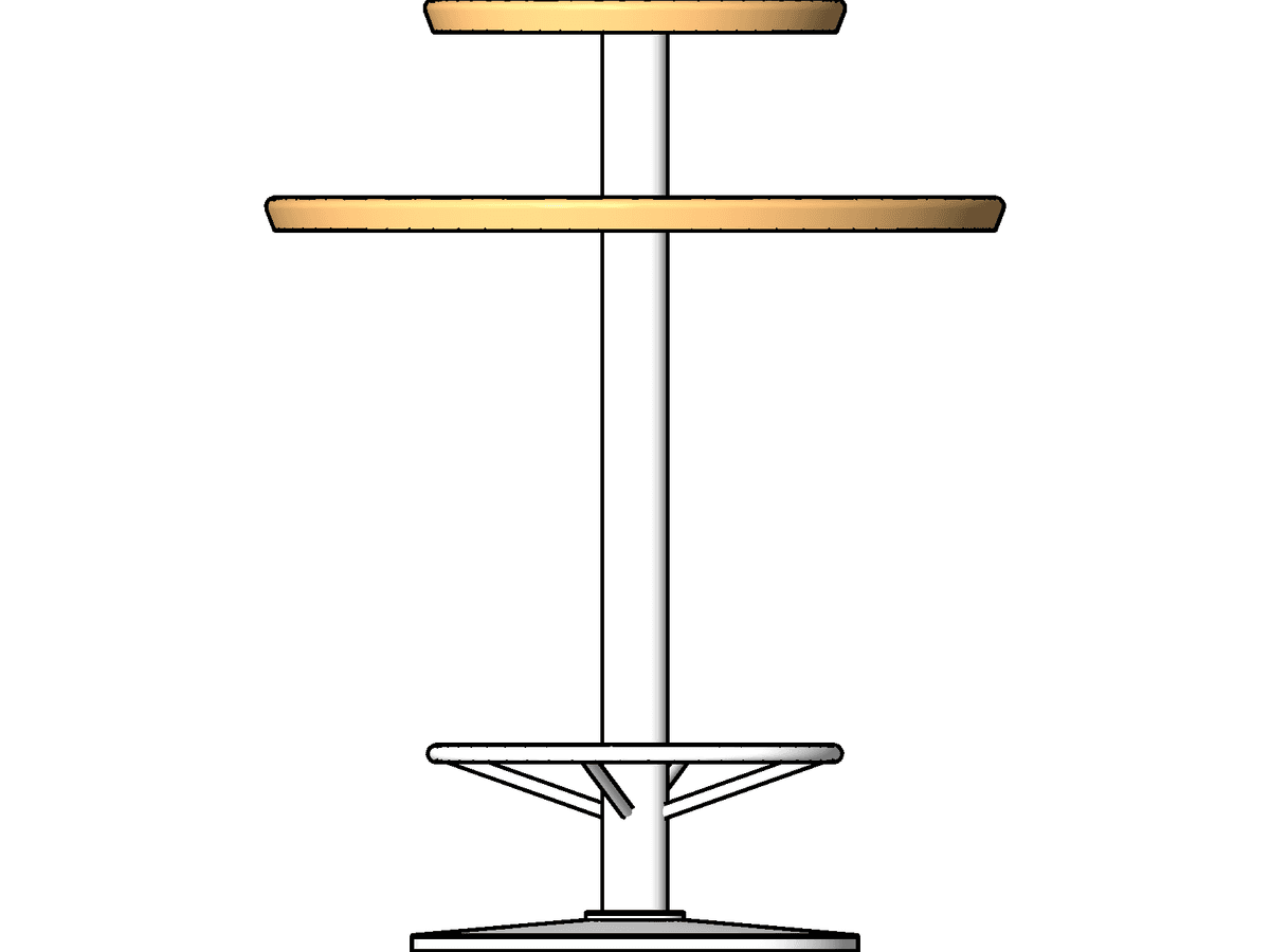 Table High Level Cafe — Revit Family