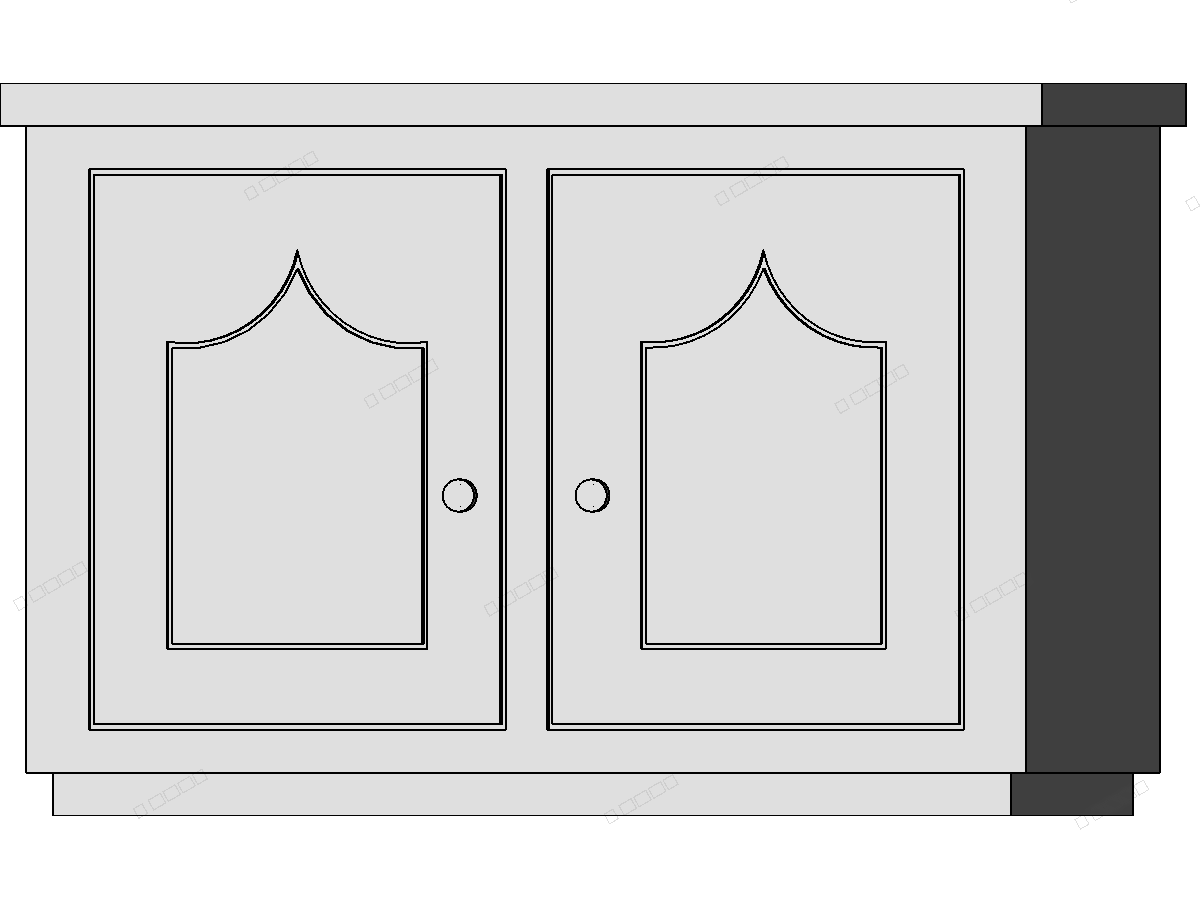 Bimbandit.com 285 Island Cabinet Bench — Revit Family
