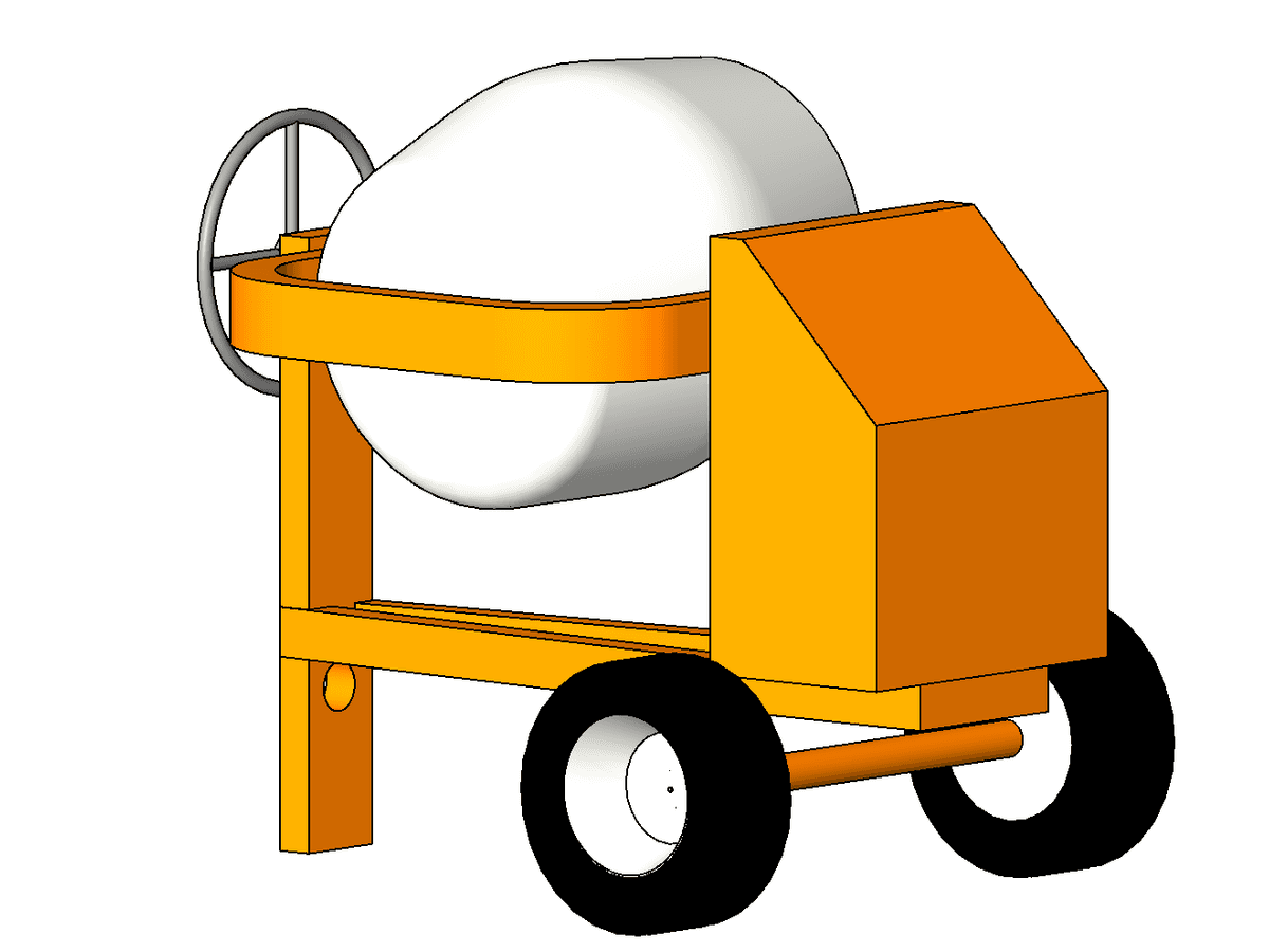 Bimbandit.com 259 Concrete Mixer — Revit Family