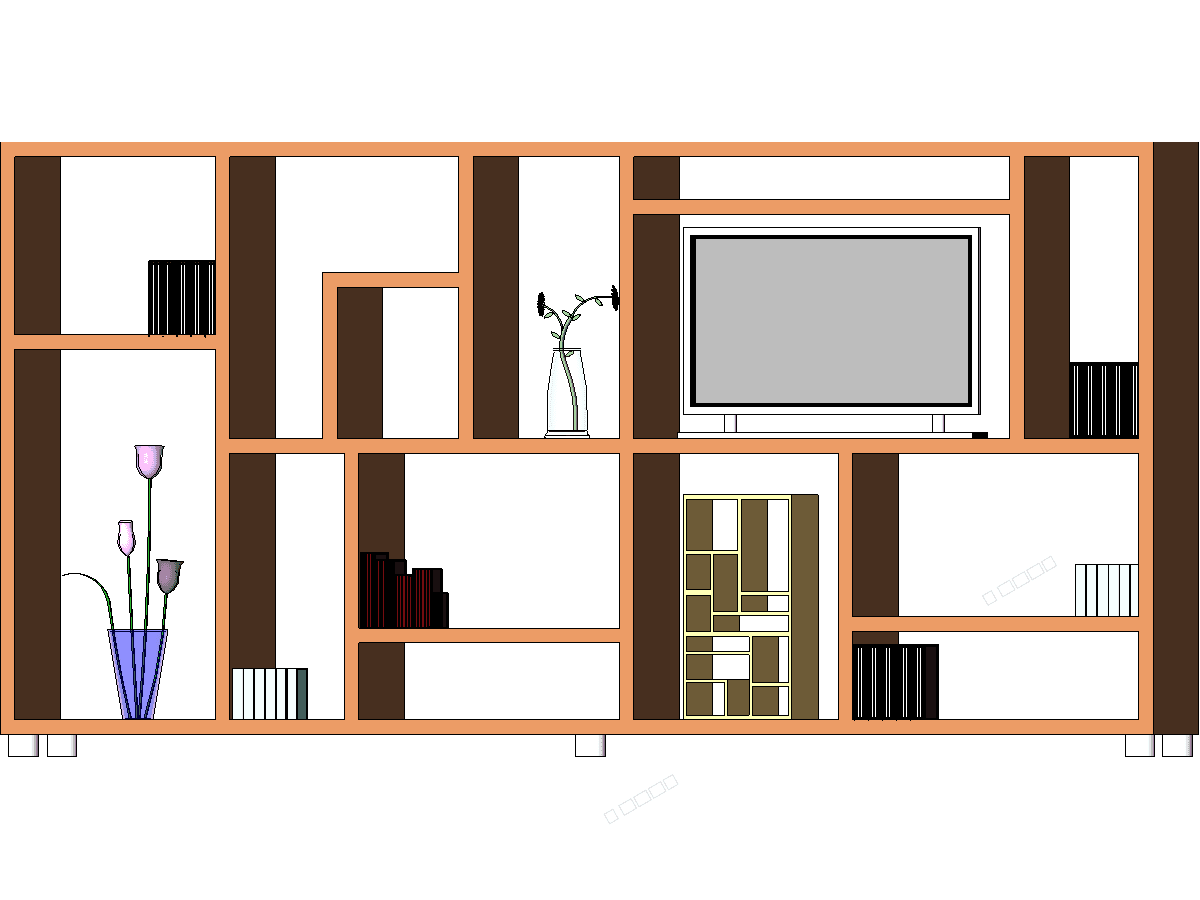 Modern TV Cabinet 2 — Revit Family
