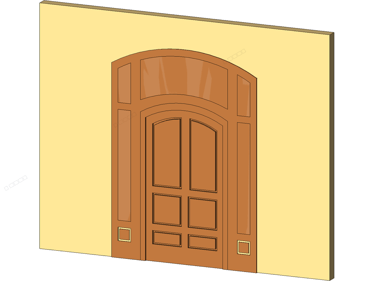 Bimbandit.com 267 Arched Door — Single Door Revit Family