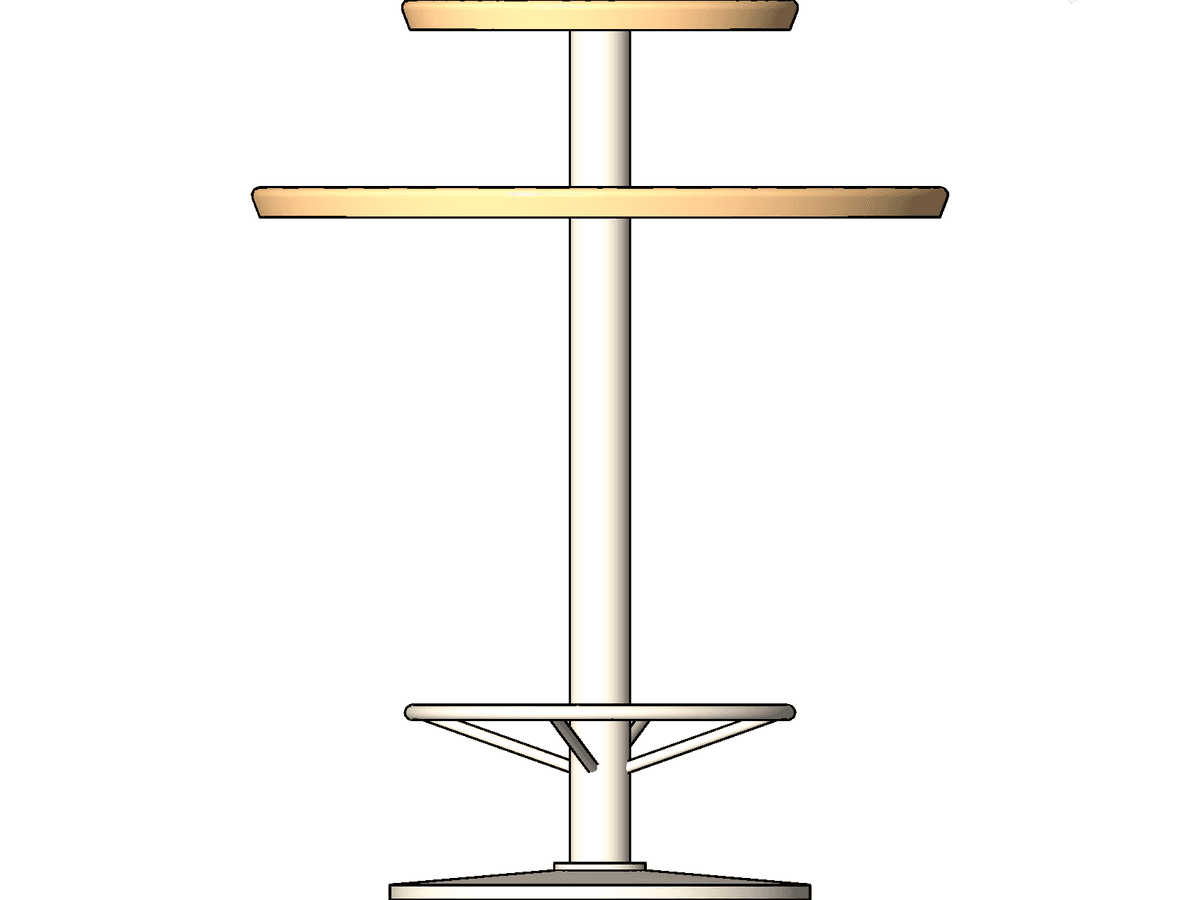 Table High Level Cafe 2 — Revit Family
