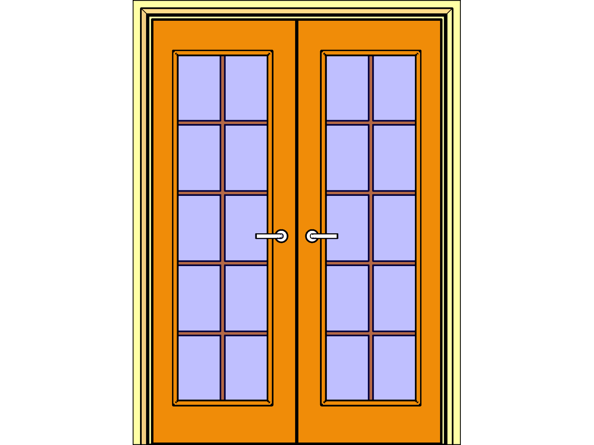 Intdbl 7 — Double Door Revit Family