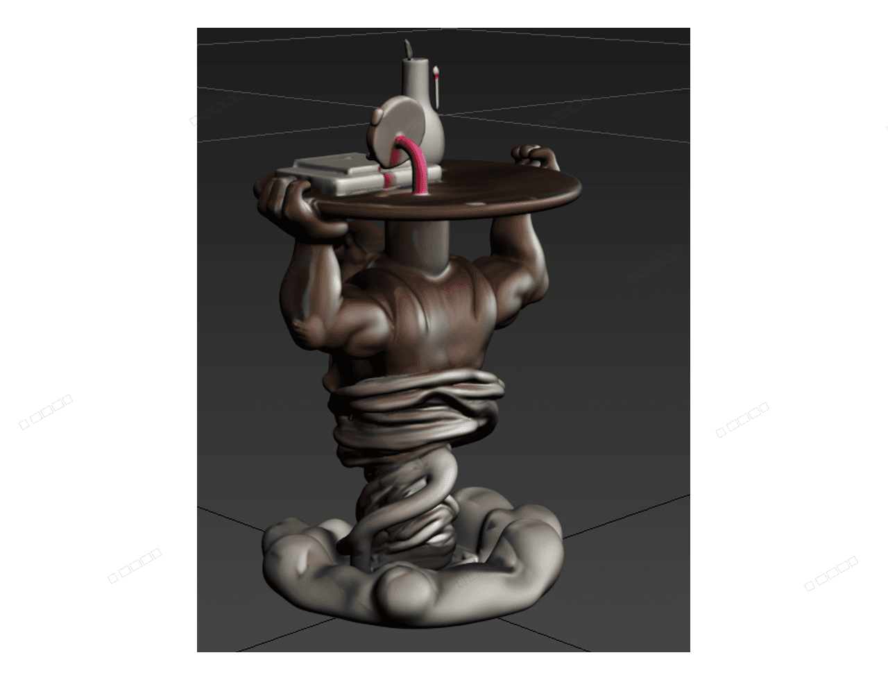 Cartoon Devil Console Table — 3ds Max Model