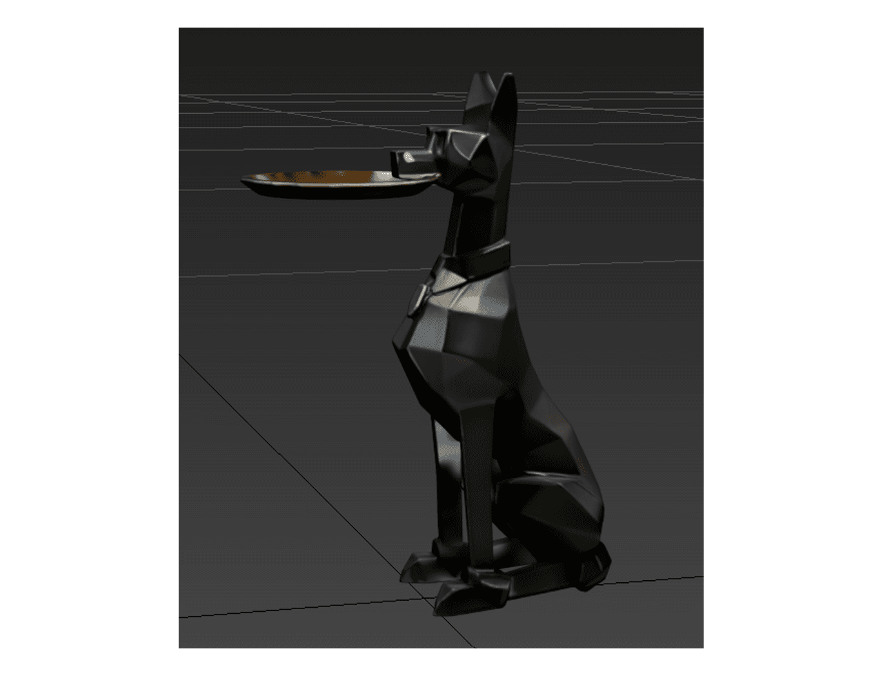 Cat Butler Tray Side Table — 3ds Max Model