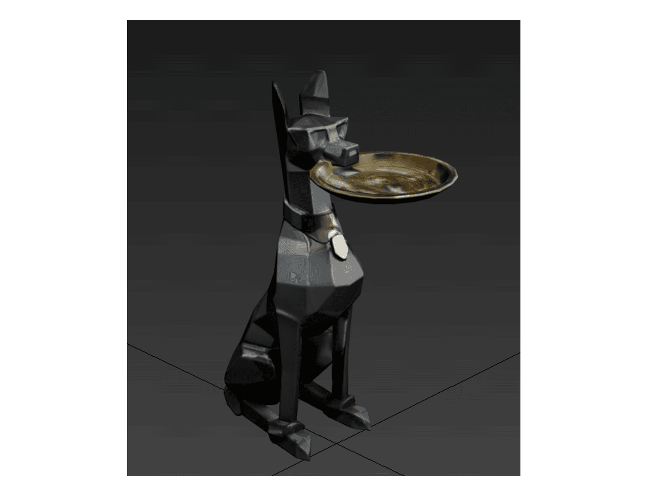 Cat Butler Tray Side Table — 3ds Max Model