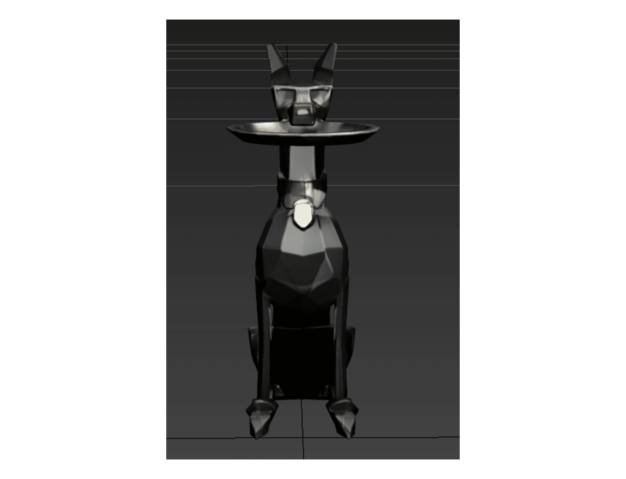 Cat Butler Tray Side Table — 3ds Max Model