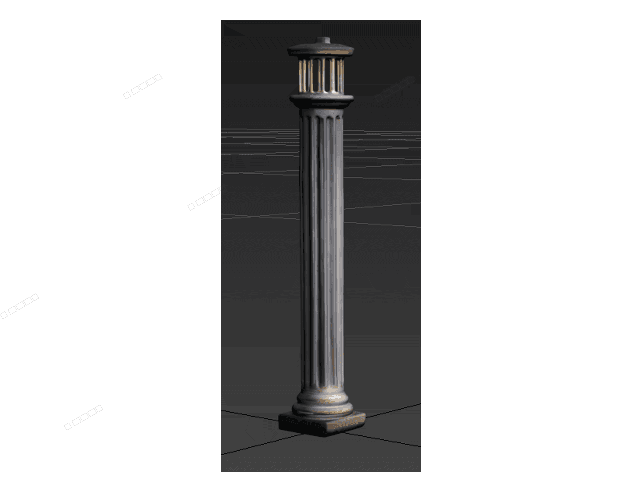 Classical Column Pedestal — 3ds Max Model
