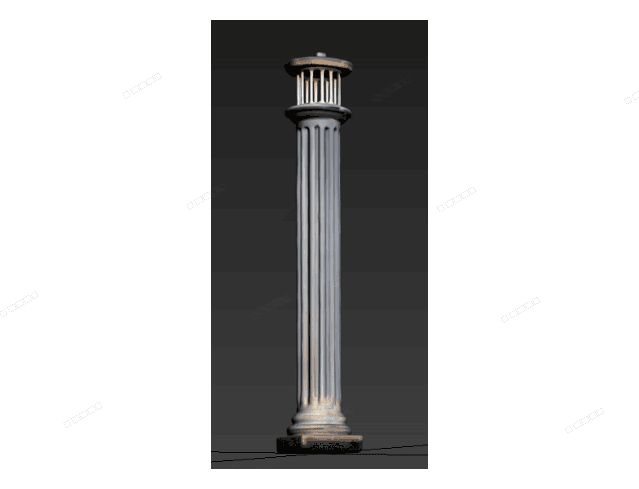 Classical Column Pedestal — 3ds Max Model