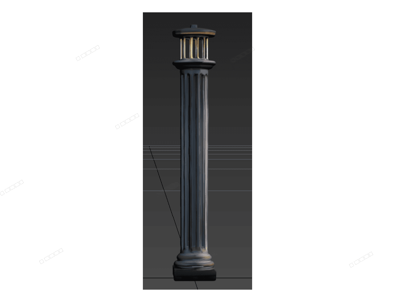 Classical Column Pedestal — 3ds Max Model