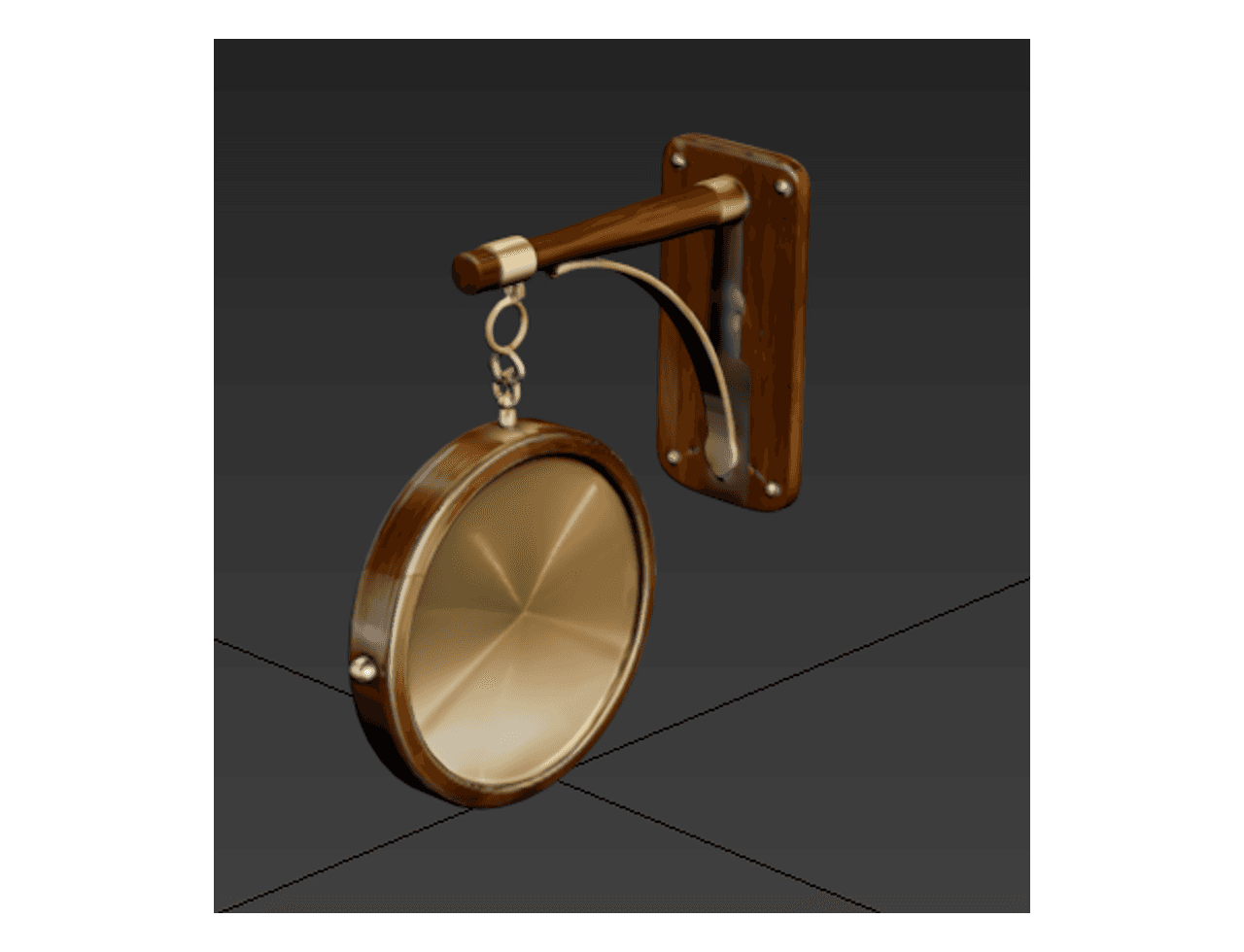 Double Sided Station Wall Clock — 3ds Max Model