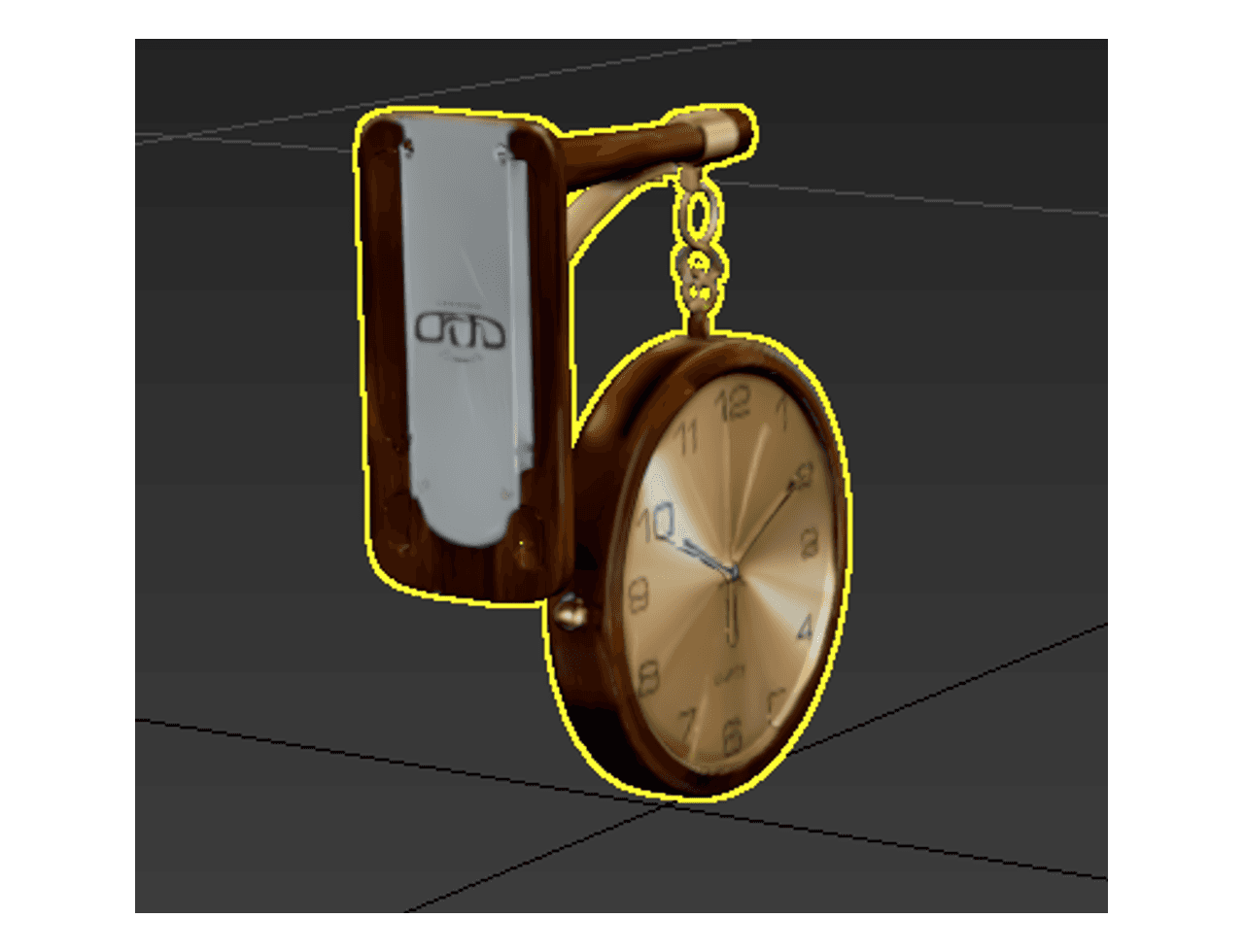 Double Sided Station Wall Clock — 3ds Max Model