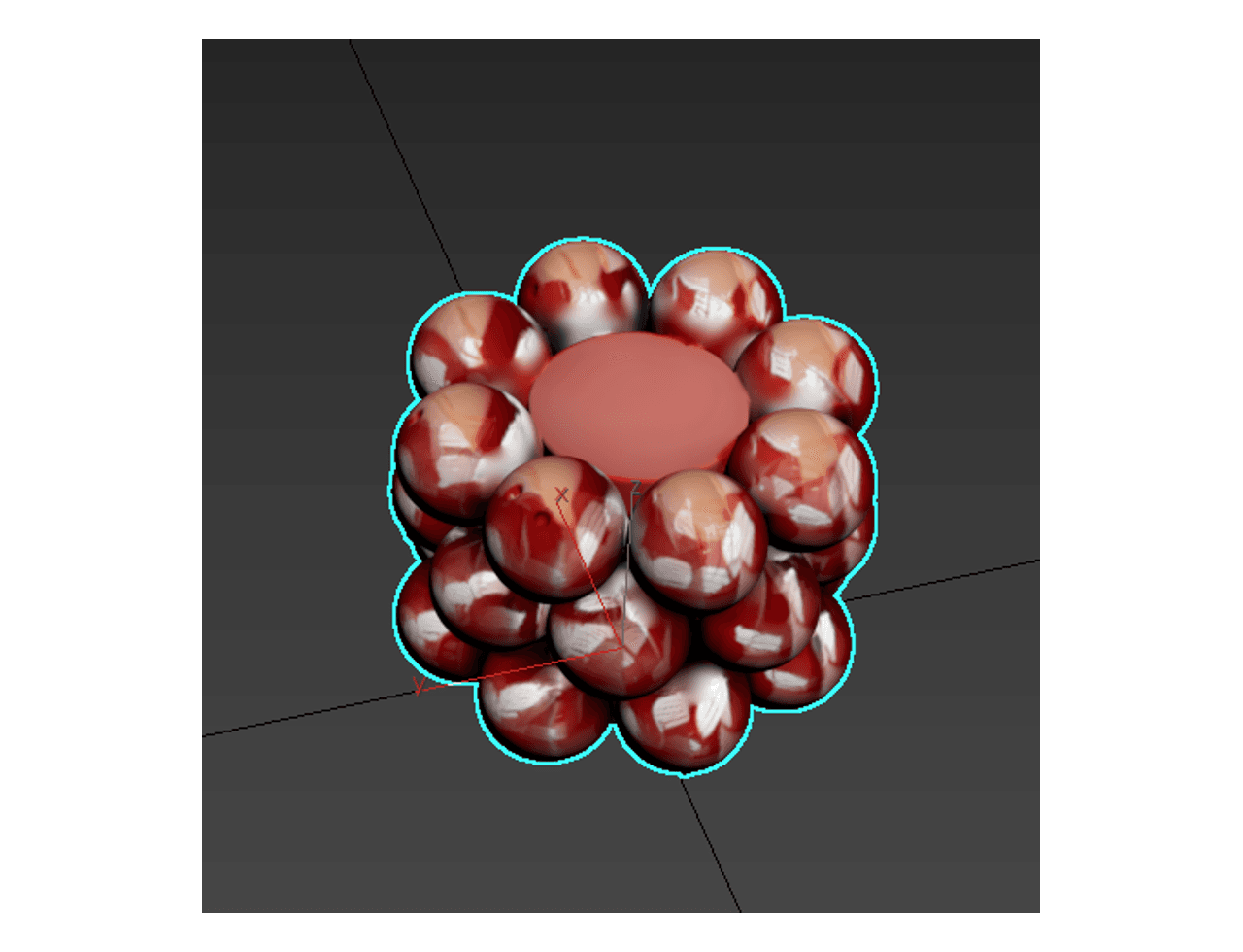 Floral Cluster Ottoman Table — 3ds Max Model