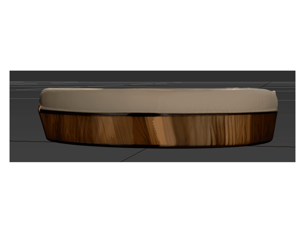 Long Curved Sofa — 3ds Max Model