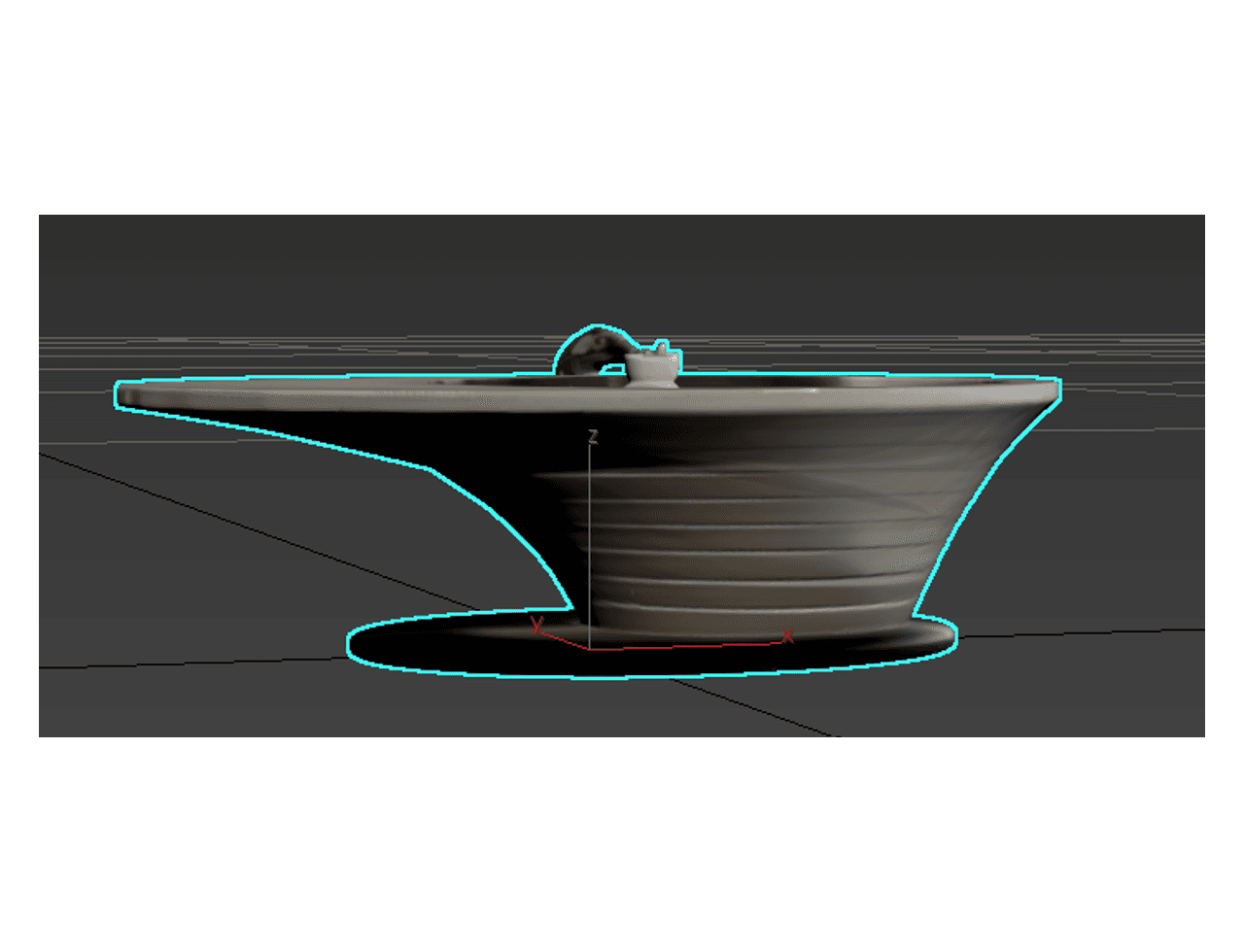 Oval Sculptural Coffee Table — 3ds Max Model