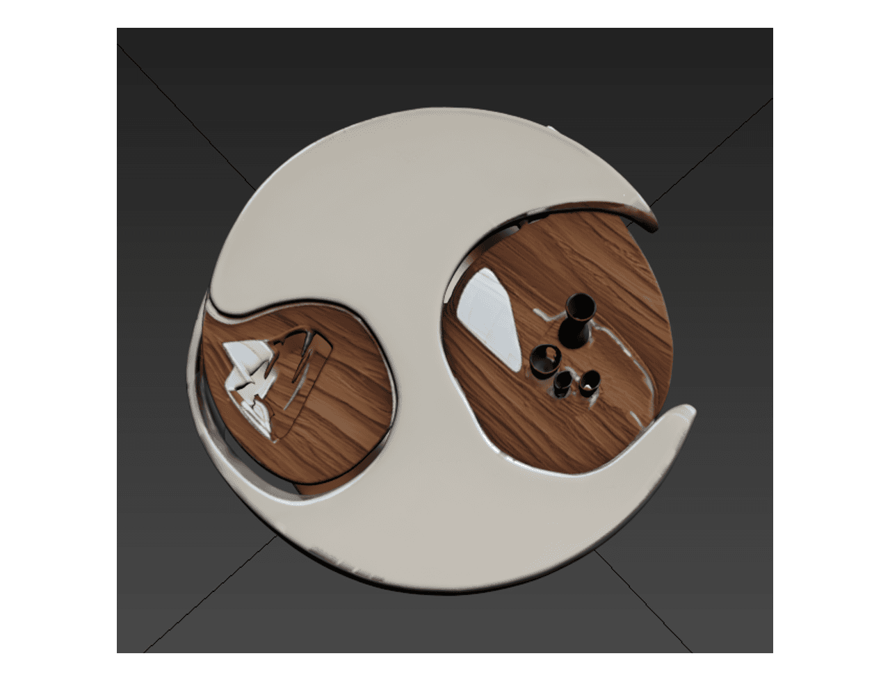 Sculptural Round Coffee Table — 3ds Max Model
