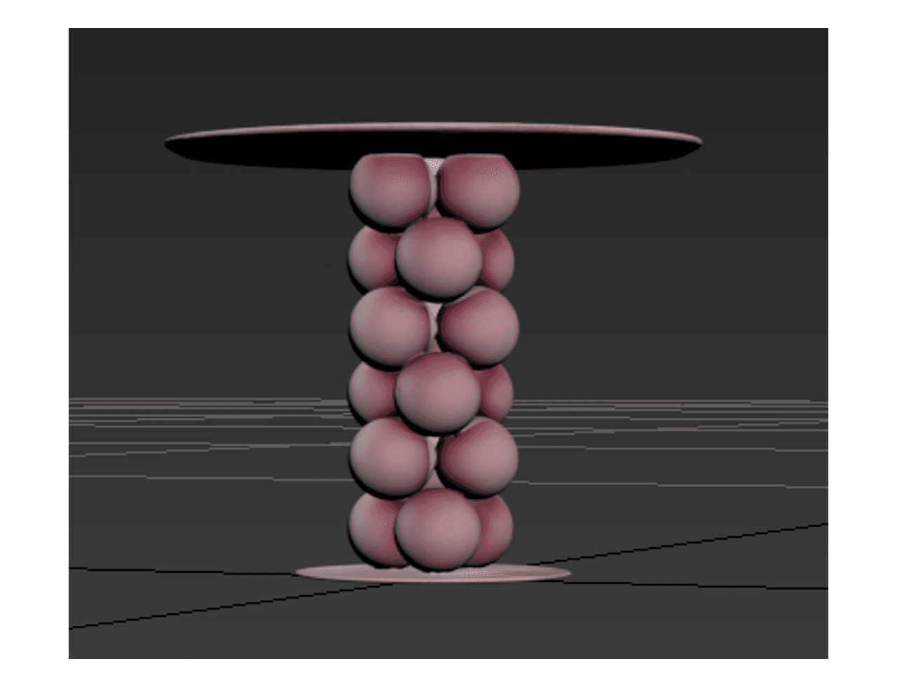 Sphere Column Dining Table — 3ds Max Model