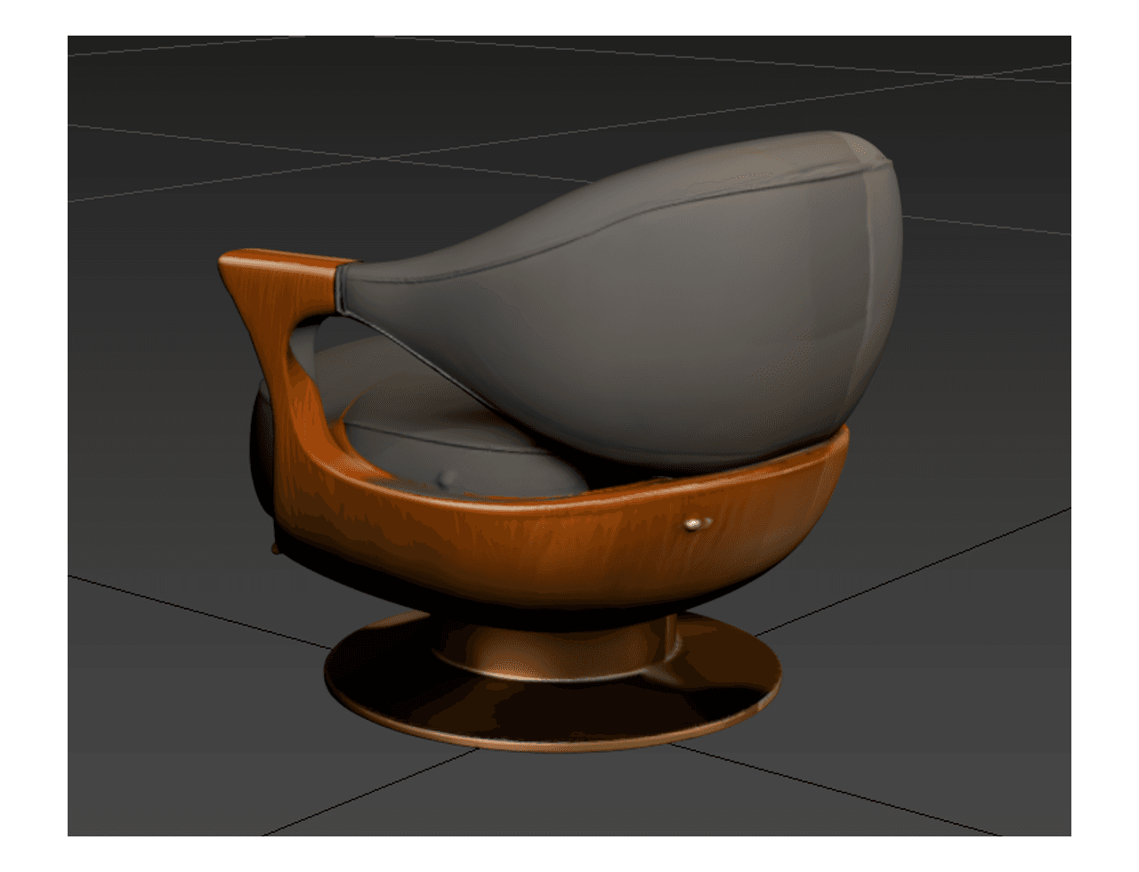 Swivel Egg Lounge Chair — 3ds Max Model