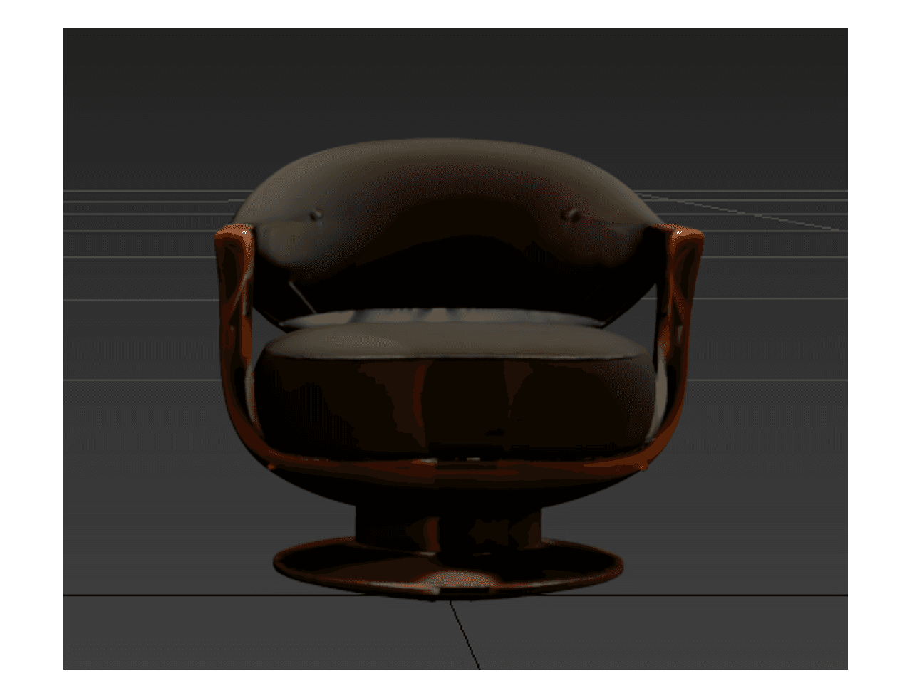 Swivel Egg Lounge Chair — 3ds Max Model