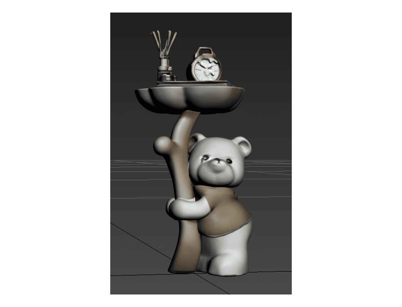 Teddy Bear Tray Side Table — 3ds Max Model