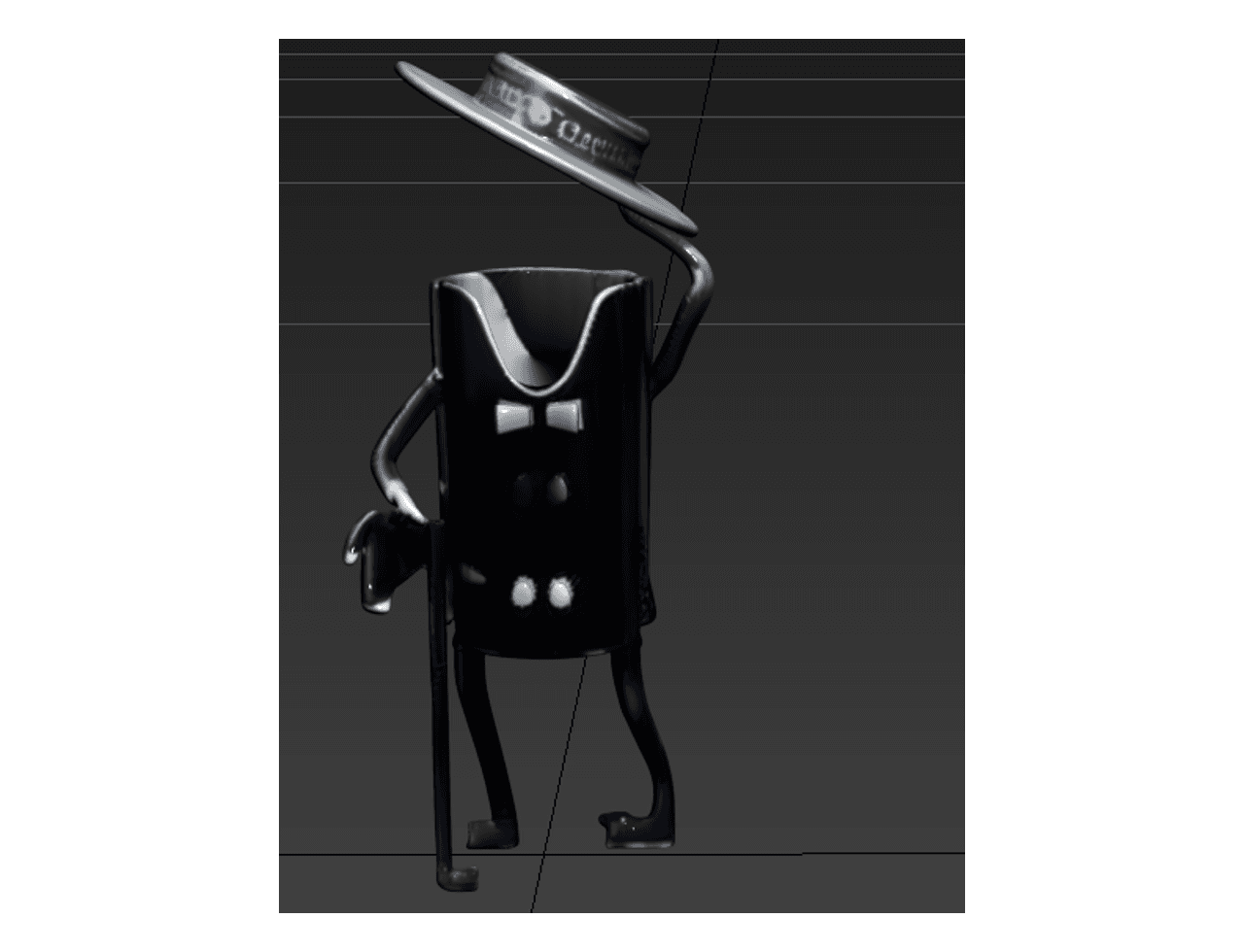 Waiter Figure Valet Stand — 3ds Max Model