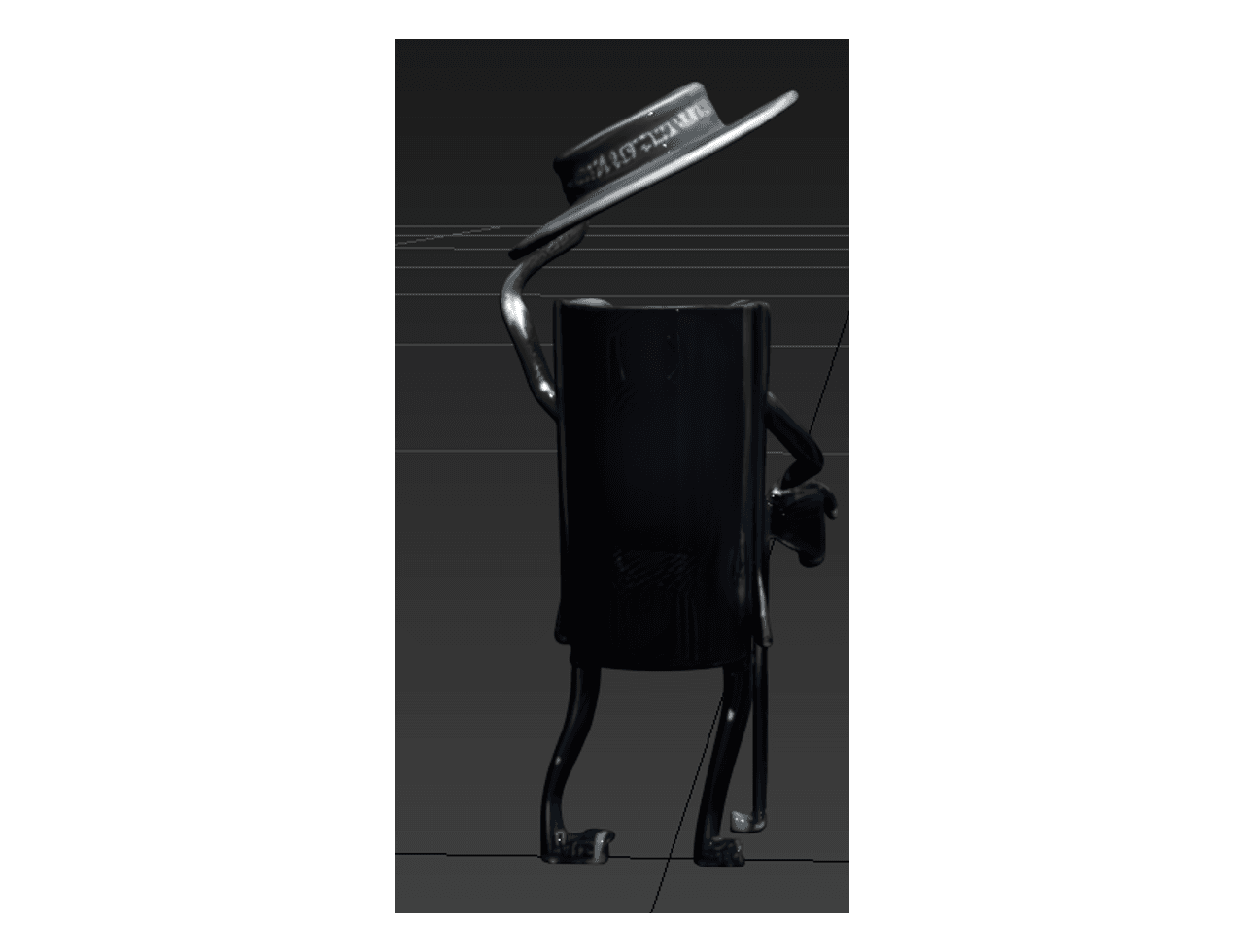 Waiter Figure Valet Stand — 3ds Max Model