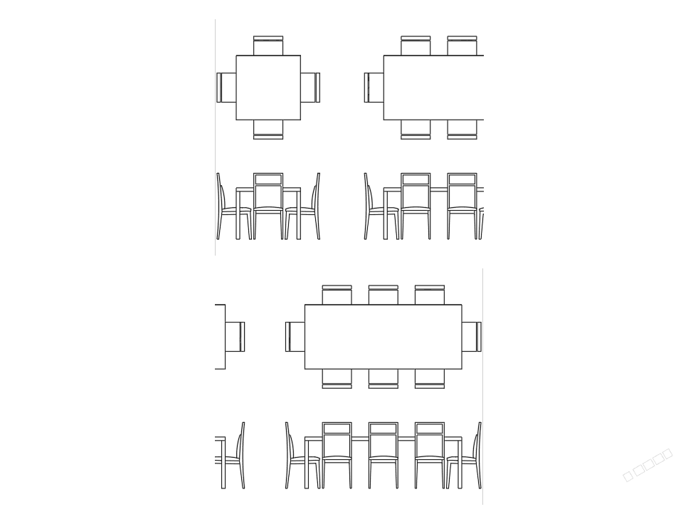 Dining Room — Dynamic AutoCAD Blocks