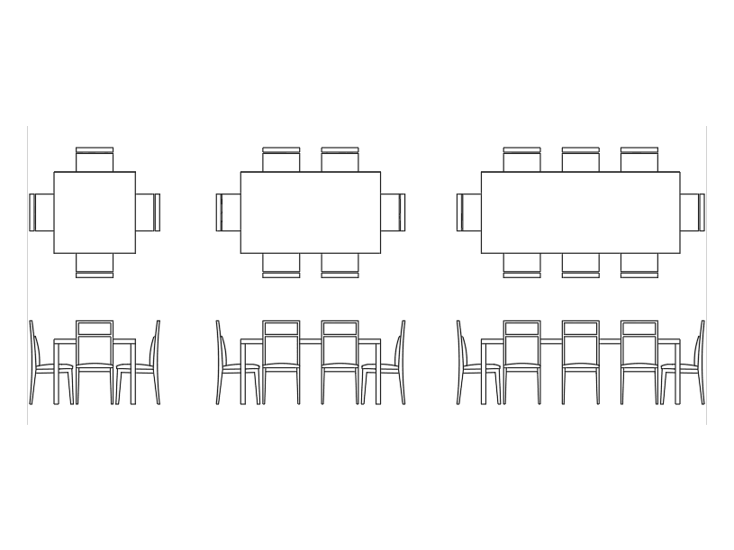 Dining Room — Dynamic AutoCAD Blocks