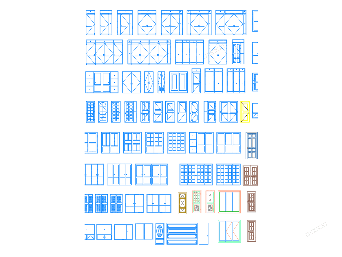 Door Elevations — AutoCAD Blocks