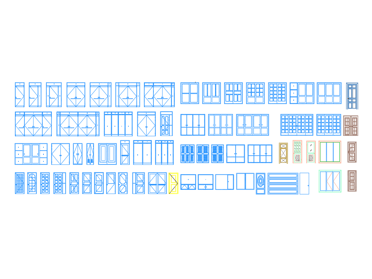 Door Elevations — AutoCAD Blocks