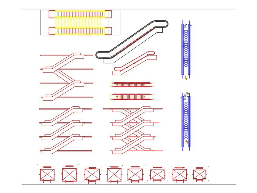 Escalators & Elevators — AutoCAD Blocks