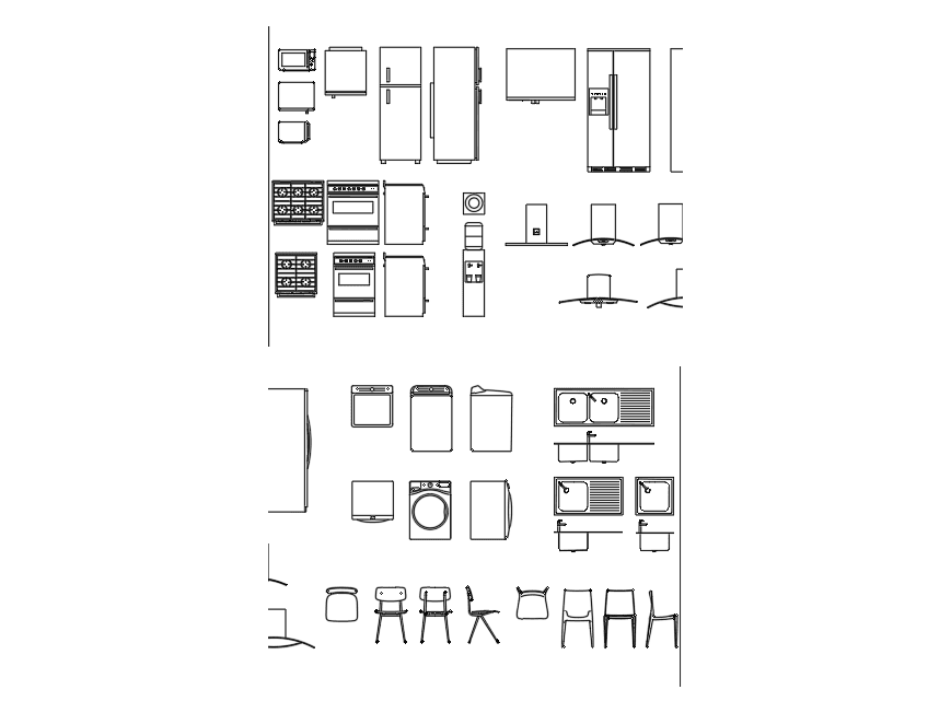 Kitchen Units — Set 2 — Dynamic AutoCAD Blocks