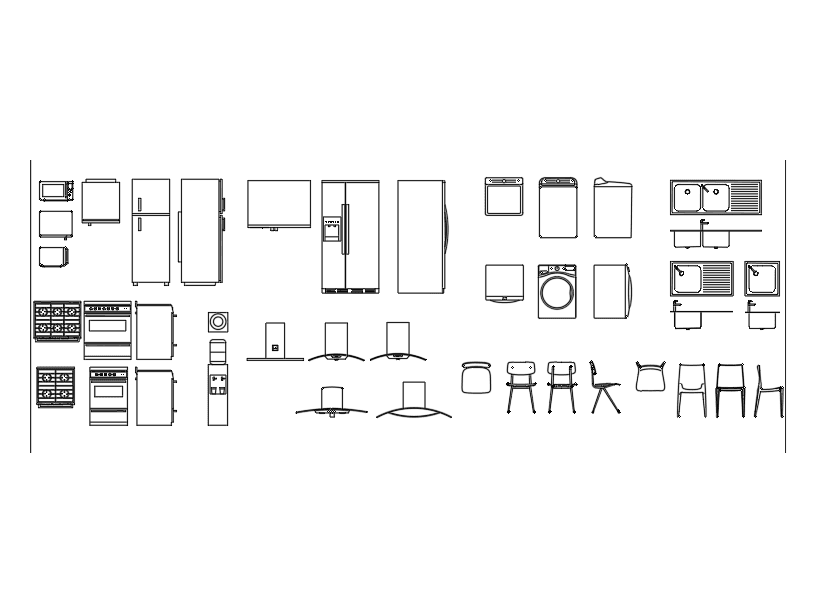 Kitchen Units — Set 2 — Dynamic AutoCAD Blocks