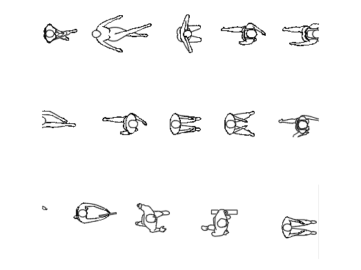 People in Plan — AutoCAD Blocks