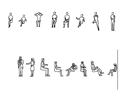 People in Section — AutoCAD Blocks