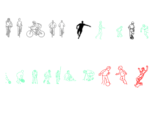 People — Sport & Activity — AutoCAD Blocks