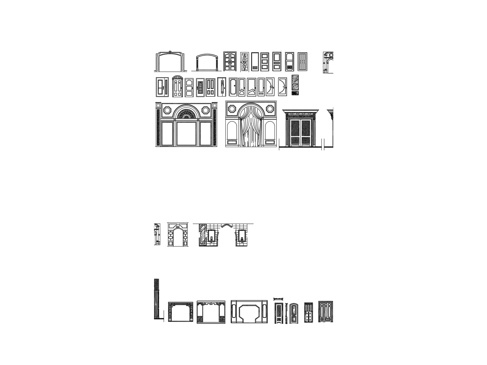 Premium Door Elevations — AutoCAD Blocks