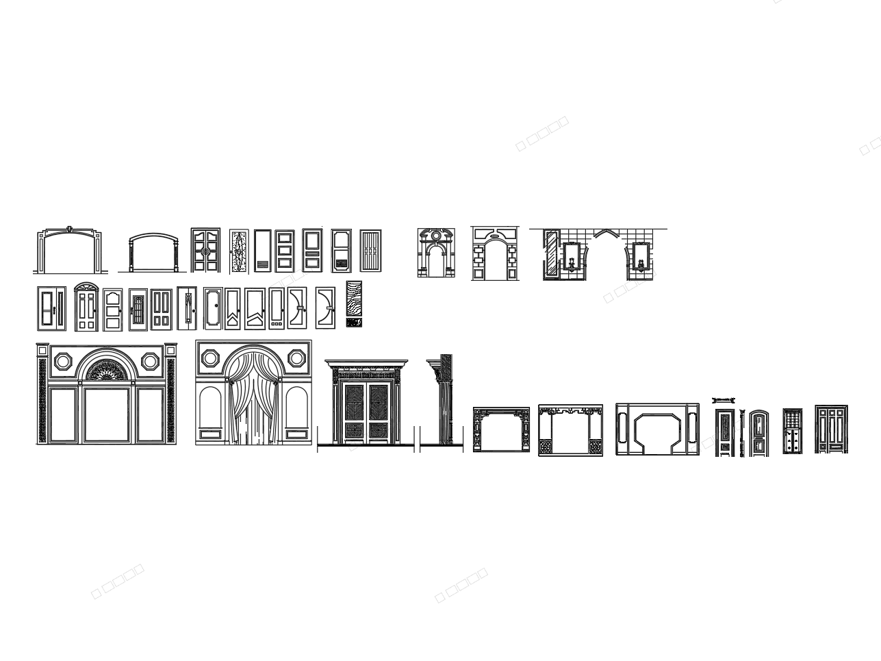 Premium Door Elevations — AutoCAD Blocks