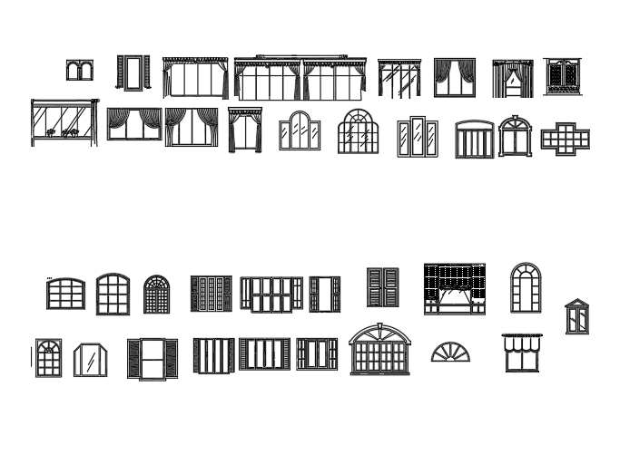 Premium Window Elevations — AutoCAD Blocks
