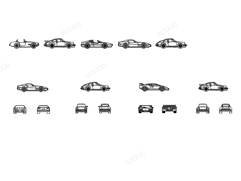 Sports Cars — AutoCAD Blocks