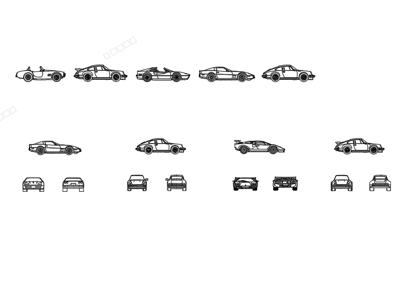 Sports Cars — AutoCAD Blocks
