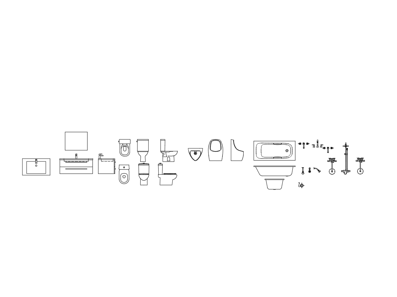 Toilets & Sanitary — Dynamic AutoCAD Blocks